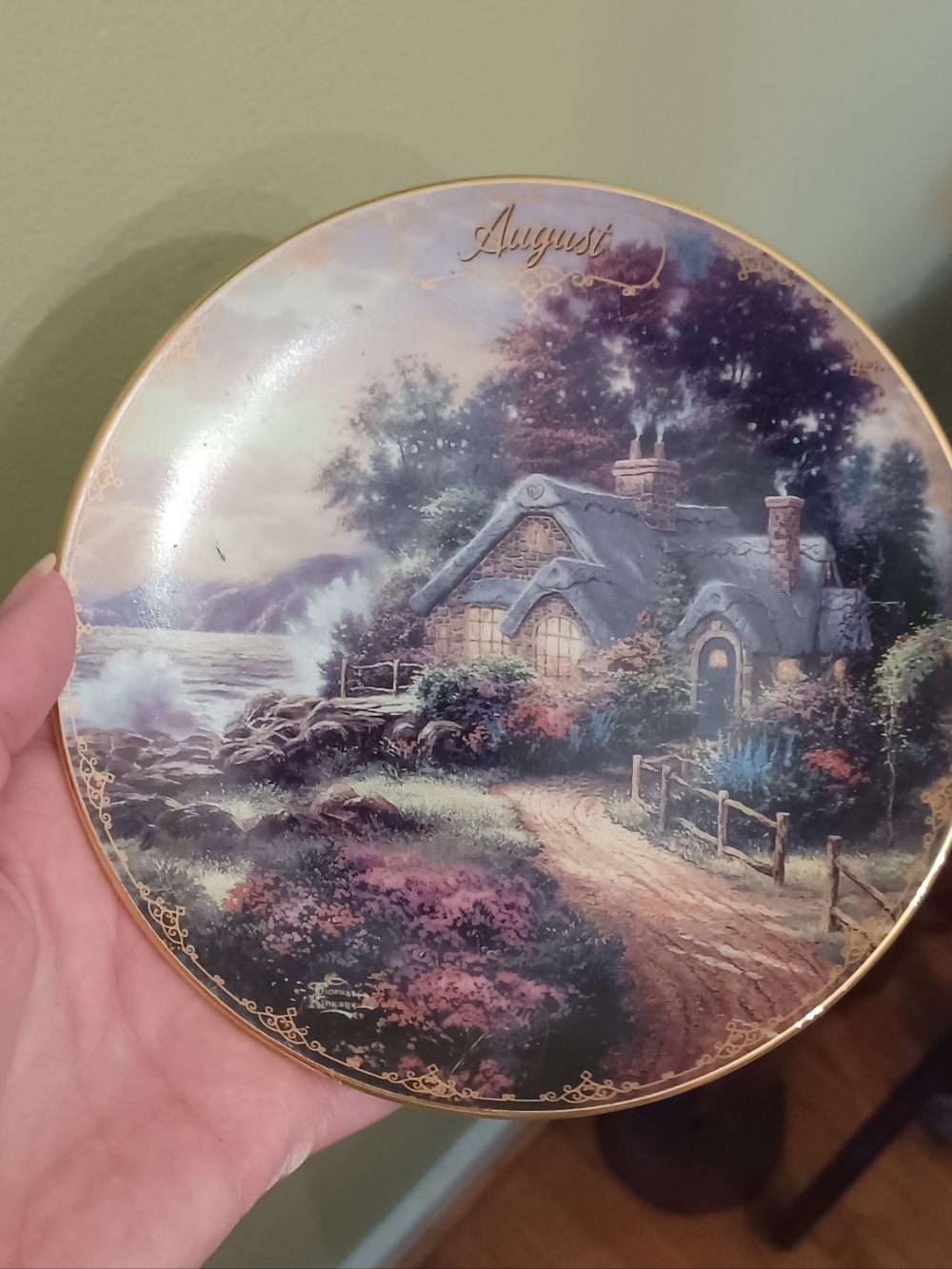 Thomas Kinkade Simpler Times A New Day Dawning August Collector Plate